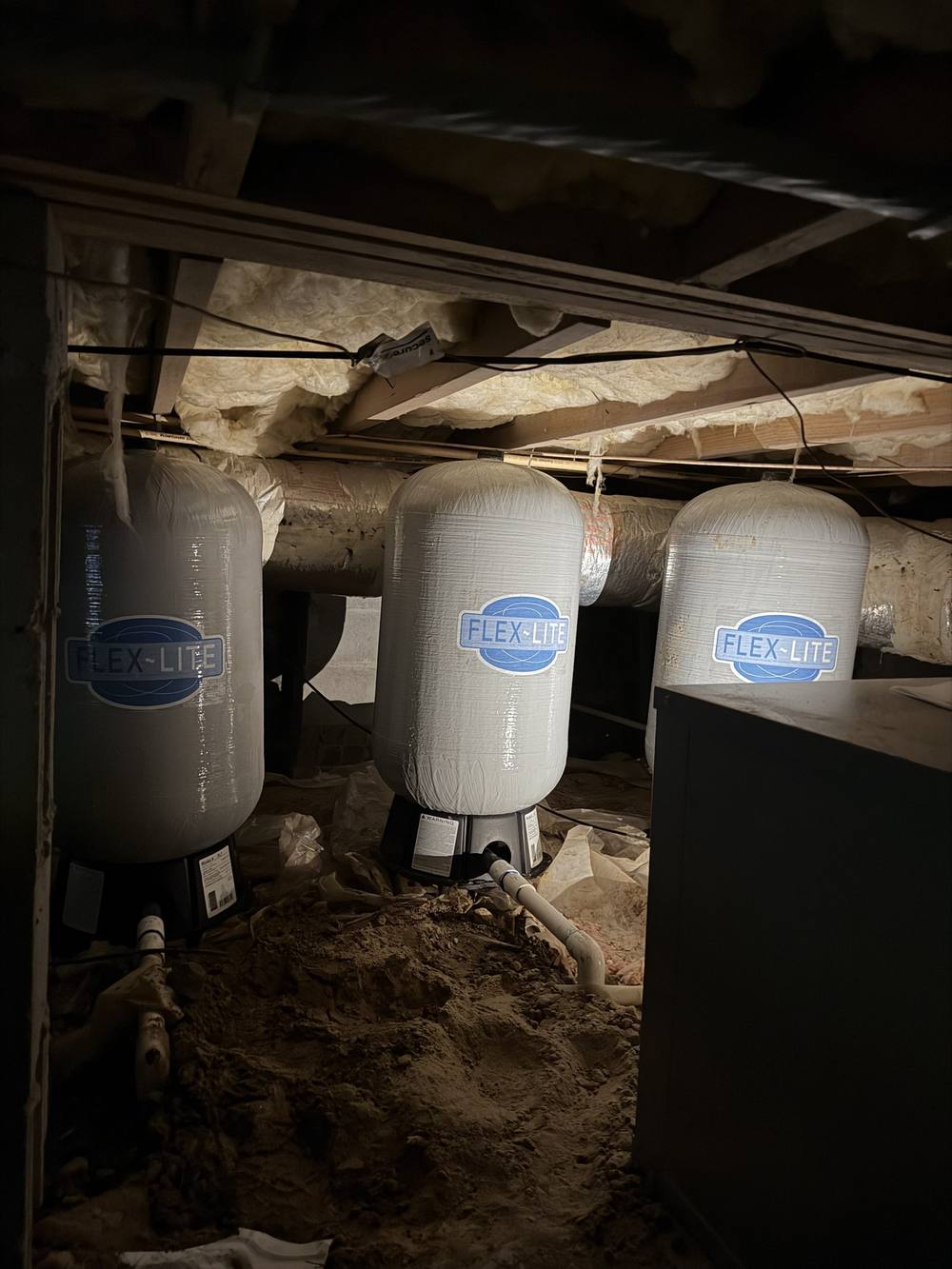 Three pressure tanks installed by H&H Water Well Service